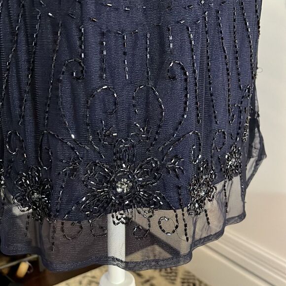22 American Eagle Outfitters Racerback Bugle Beaded Sheer Dress With Slip Size S - Picture 2 of 7